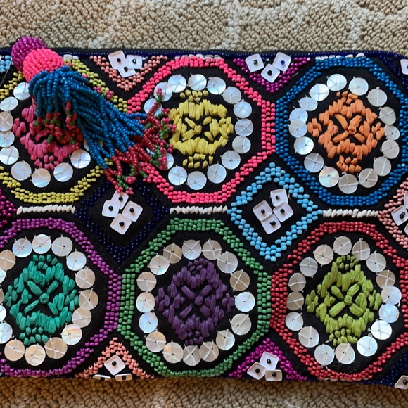 NWT Anthropologie beaded clutch / bag - Picture 2 of 4